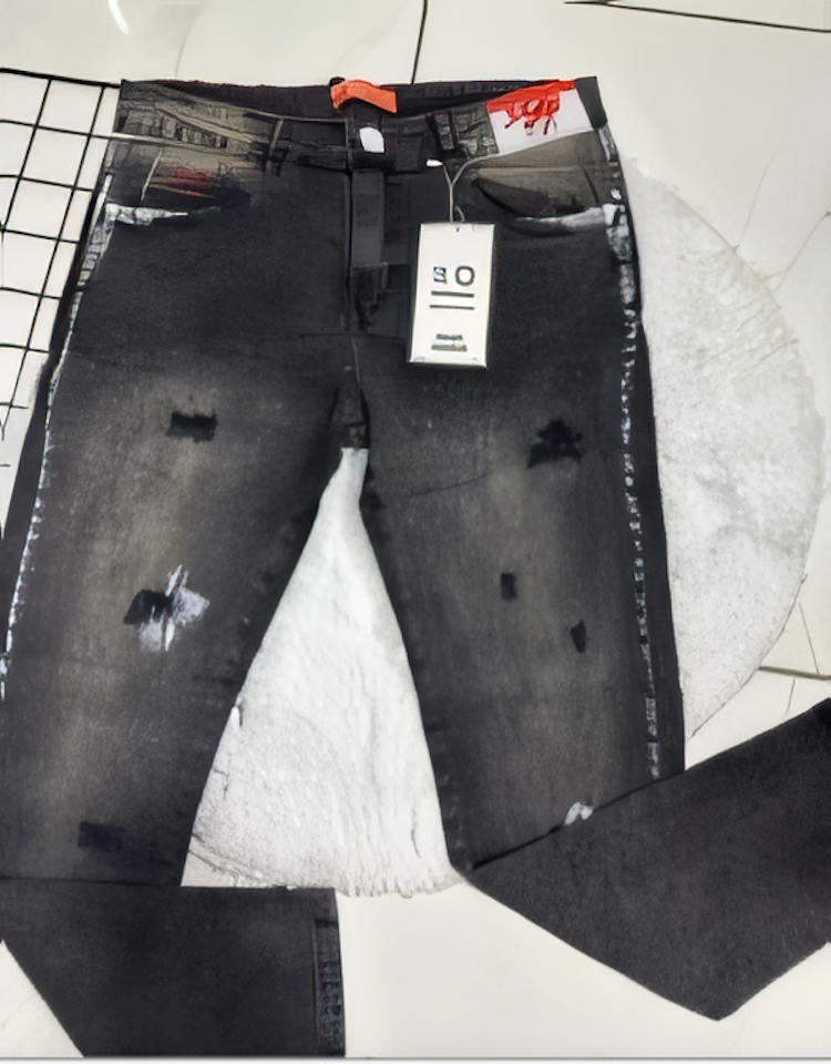 Calça Jeans Masculina Estilo Jogador Preta